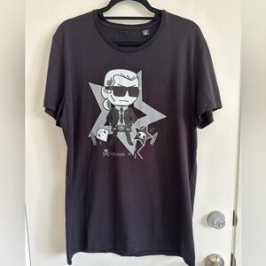 Karl Lagerfeld and tokidoki Black Graphic Tee Size 41 (XL)